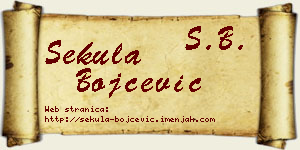 Sekula Bojčević vizit kartica